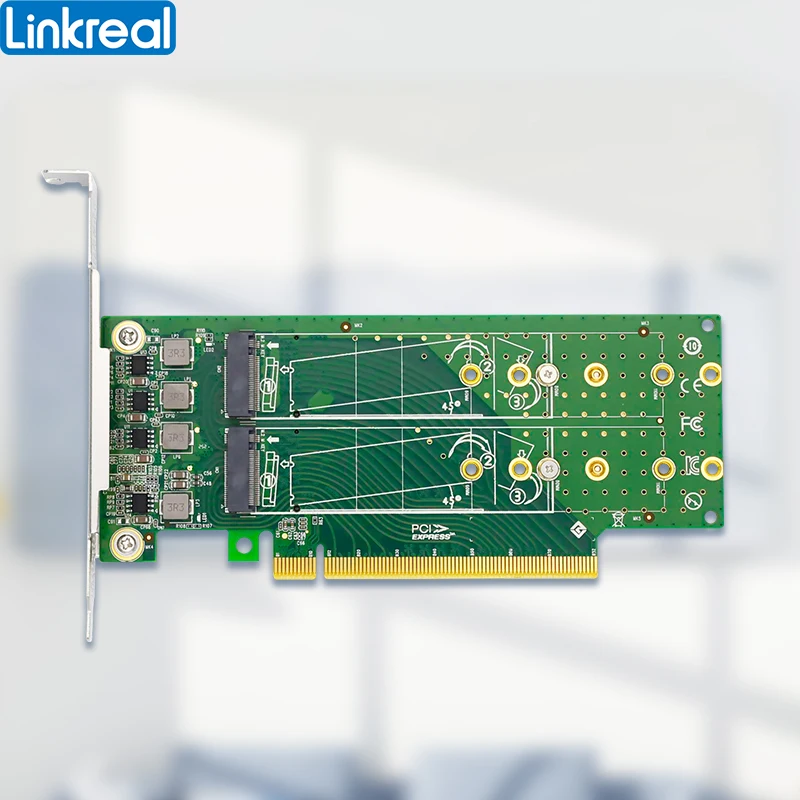 Linkreal Pcie X16 para Portas M.2 Nvme Adaptador Ssd-baixo Profile-lrnv95nf-l - Imagem 5