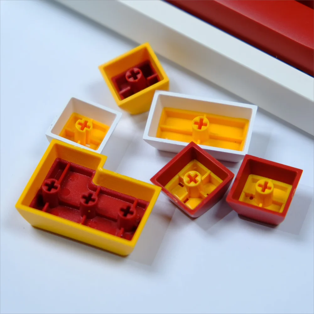 Eva 02 Keycaps para Teclado Mecânico Double Shot Pbt Cor Vermelha Qxa Altura SA Perfil 61 64 68 87 96 980 104 108 Layout qx - Imagem 4