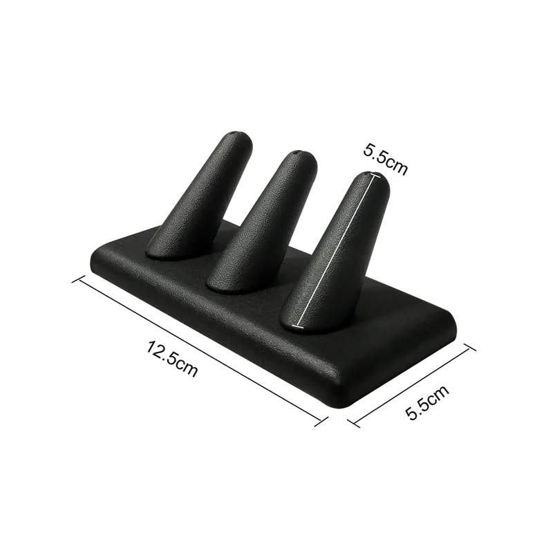High-quality Velvet Or PU Leather Jwelry Display Stand Ring Storage Display Stand Jewelry Store Counter Display Stand For Rings