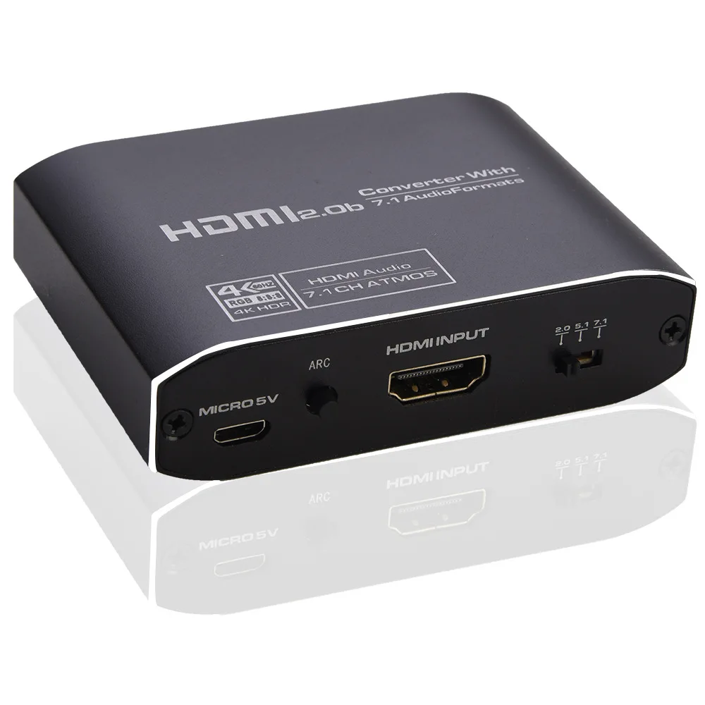 Convertitore Video Estrattore Audio Hdmi 4K @ 60Hz Hdmi2.0B Hdr Arc Con Audio Coassiale Spdif 7.1Ch Per Amplificatore Monitor Ps4 Pc A Tv