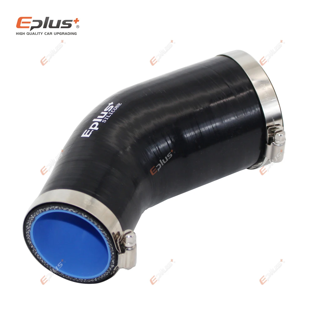 EPLUS Universal Silicone Tubing Hose 45 Degrees big to small Connector Car Intercooler Turbo Intake Pipe Coupler Black Multi Siz silicone hose silicone hose connector
