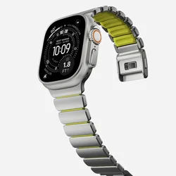 Elegant Zinc Alloy Metal Bracelet - 44mm 45mm 46mm 49mm (Titanium Green)