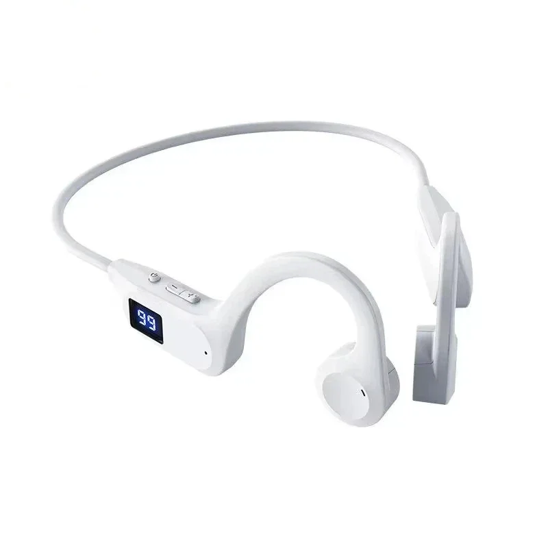 Wireless Bone Conduction Sports Earphones - Waterproof Neckband with Mic, Enhanced Sound, and Long Battery Life