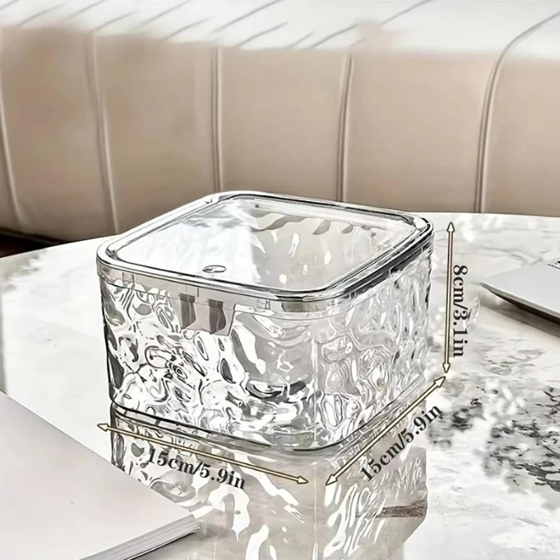 High end transparent acrylic multifunctional storage box, hair accessories, rubber bands, jewelry storage, cotton swab storage