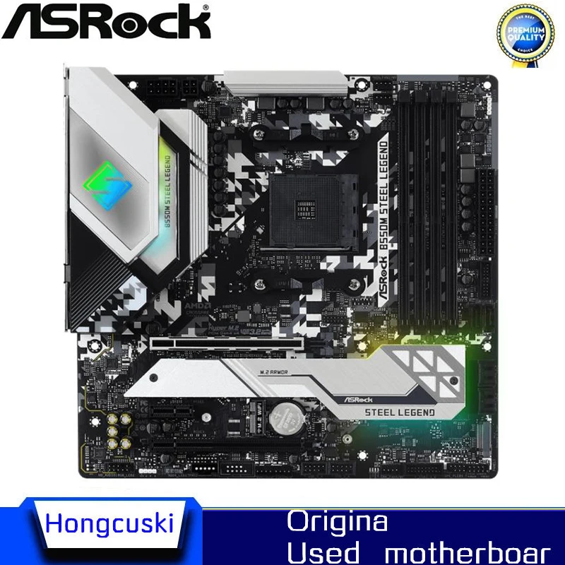 Utilizzato Per Asrock B550M Steel Legend Presa Della Scheda Madre Am4 Ddr4 Amd B550 Desktop Originale Pci-E 4.0 M.2 Scheda Madre Sata3