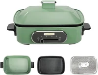 3-in-1 Electric Hot Pot, Multi-use Shabu Shabu Pot with Grill Pan & Steamer, UL Listed, Non-stick Ceramic Oil Coating, 4.5L 1