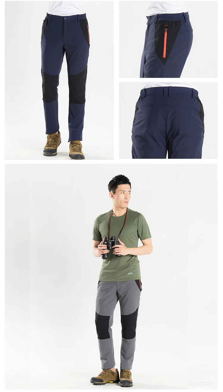 Pantaloni Da Trekking Uomo Impermeabili E Traspiranti - Leggeri E Ad Asciugatura Rapida Per Escursionismo - Foto 9