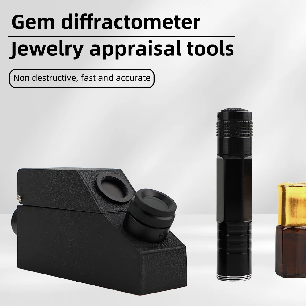 Professional Gemstone Diamond Refractometer RHG 1.30-1.81 Jewelry Emerald Testing Tool With LED Light Double Refractometer