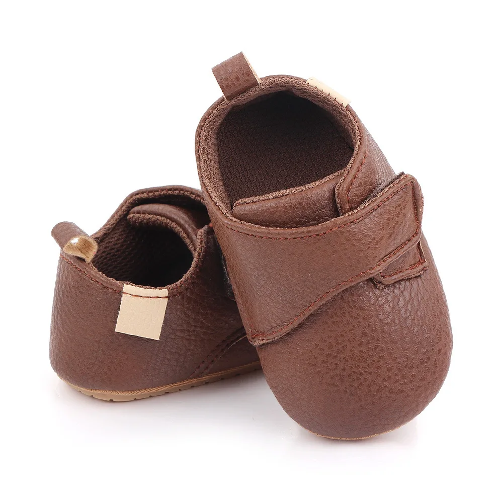 Baby Shoes For Newborn Baby Boy Girl Shoes Classic Leather Hrad Rubber Sole Anti-slip First Walkers Kids Infant Toddler