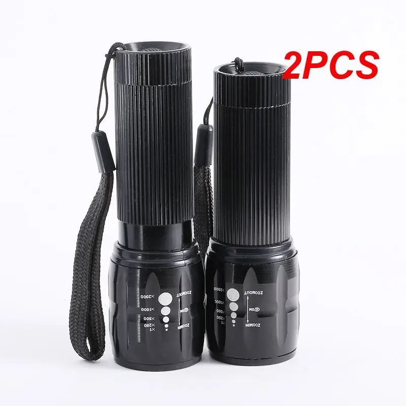

2 шт. новый фонарик, многофункциональный супер яркий фонарик большой дальности, мощный телескопический фонарик с сильной фокусировкой