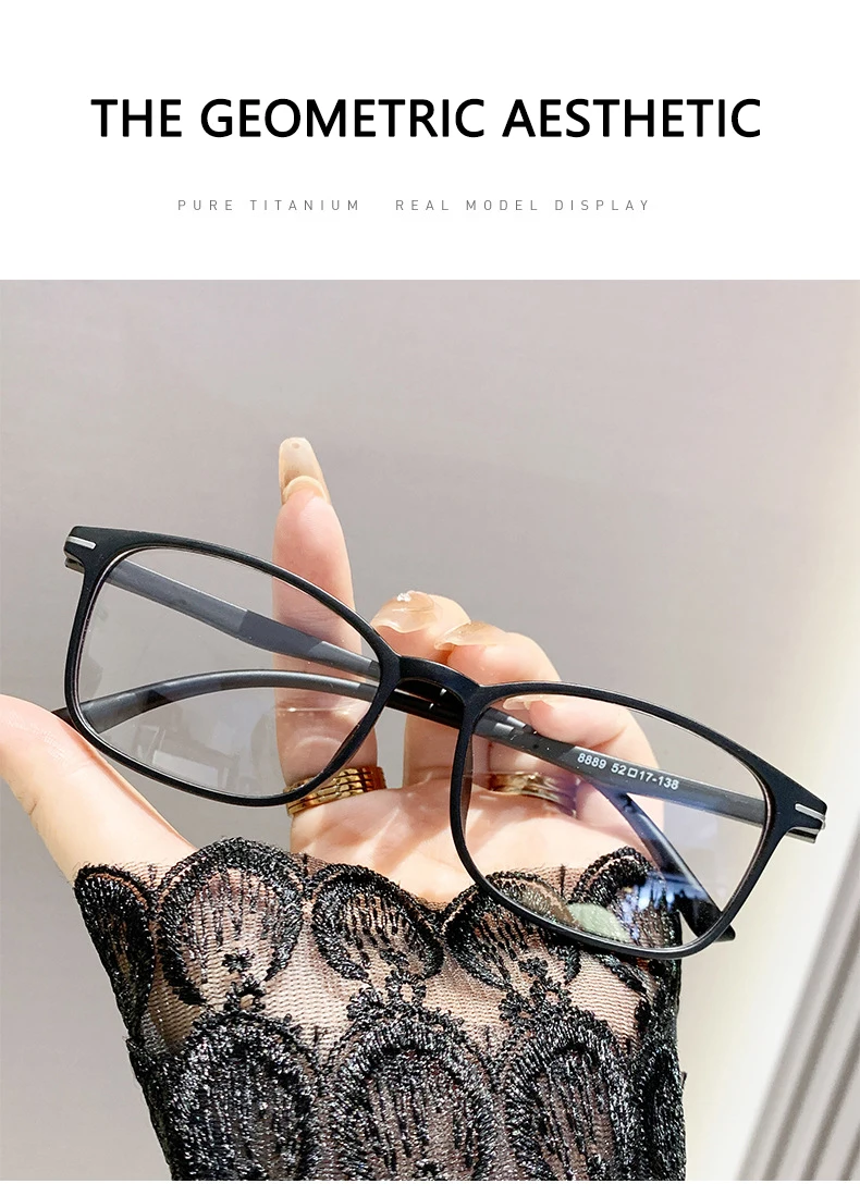 Fotoempfindliche, farbwechselnde Business-Anti-Blaulicht-Kursichtigkeitsbrille, modischer kleiner Rahmen, ultraleicht, 8889 – Detail 2
