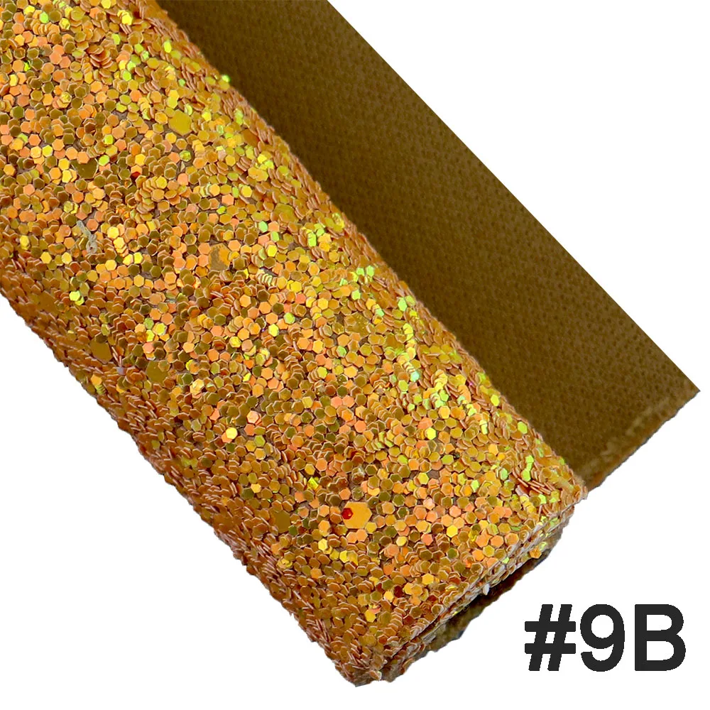 30x132cm Roll Soft Holographic Iridescent Chunky Glitter Fabric With Elastic Backing Faux Leather For Bows Earring AY047