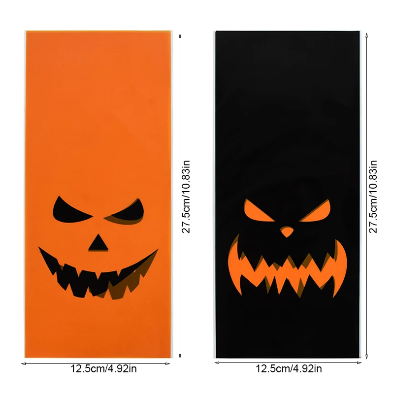 50/25 stücke Halloween Süßigkeiten Tasche Geschenk Kürbis Cookie Snack Kunststoff Taschen Süßes Oder Saures Gefälligkeiten Verpackung Halloween Party Dekoration – Detail 10