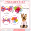 100PCS Pet Bowknots For Dogs and Cats Handmade Dog Bows With Rubber Bands Removable Dog Grooming Accessories Pet Supplies 3