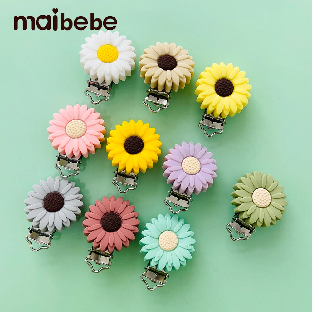3pcs Silicone Pacifier Clip Flower Clips Pacifier Dummy Chain Holder Soother Nursing Accessories pacifier clips