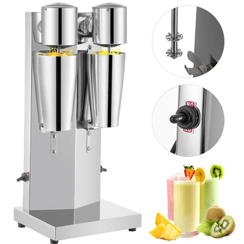 SucceBuy Milk Shake Machine 800ML Commercial Auto Double Cups Milkshaker Stainless Steel Shaking Maker Bubble Boba Drink Mixer 1