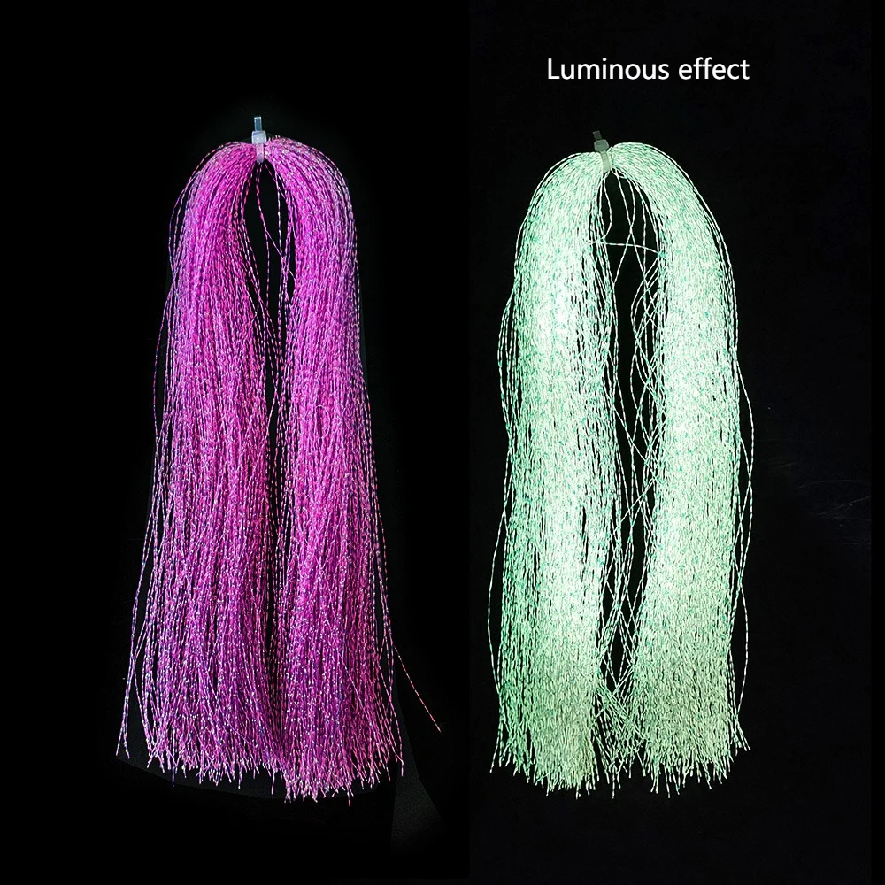 3g/Pack Leuchtende Gedrehte Holographische Flashabou Tinsel Crystal Flash Stränge für Streamer, Jig-Köder, Sabiki-Rig-Material – Detail 12