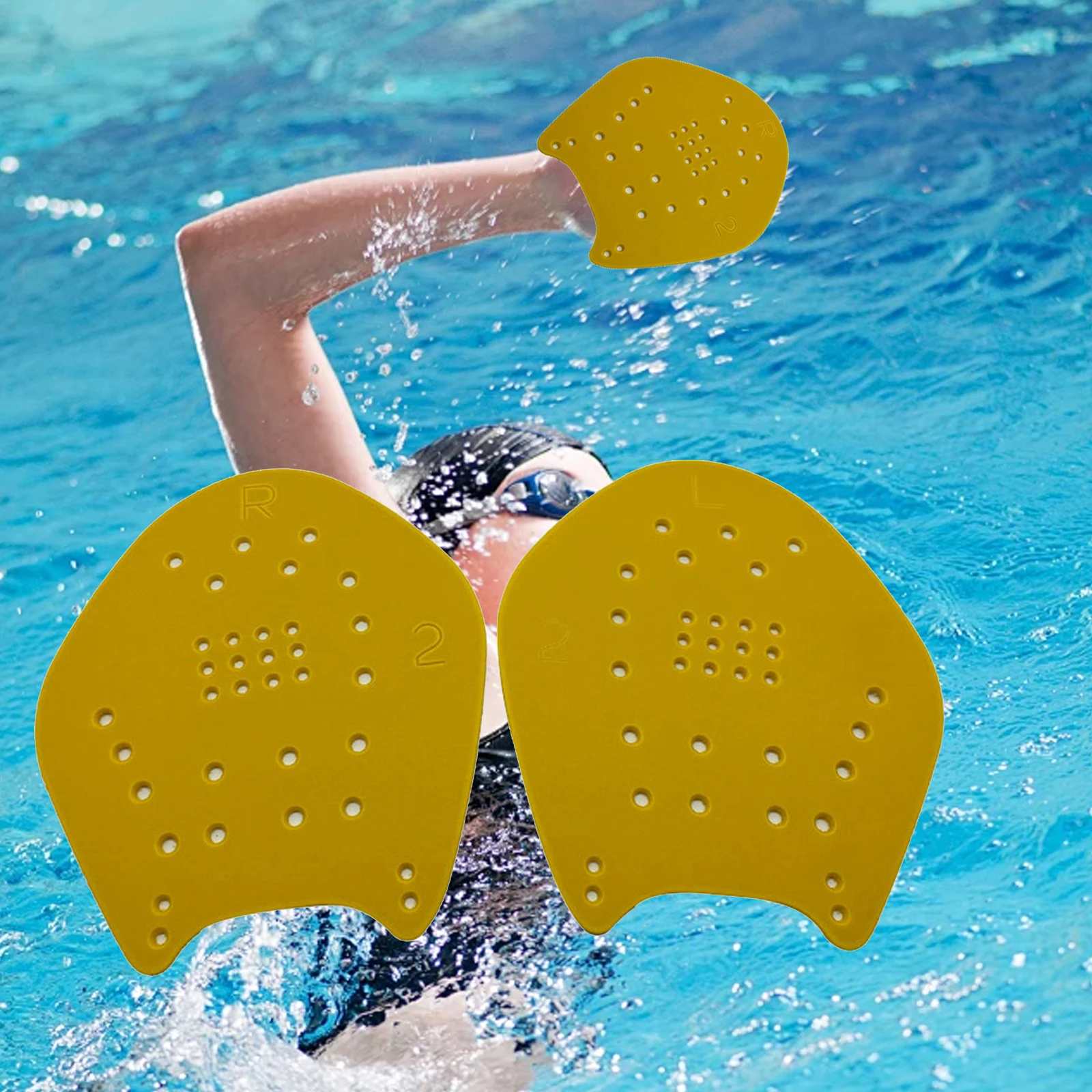 Swim Paddles Hand Water Paddles Sports Pp Silicone Indoor Swim Training Hand Paddles Swimming Training Aids Equipment 3