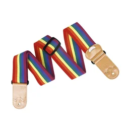 Colorful Cotton Guitar Strap - Adjustable for Electric, Acoustic, or Bass Guitar (Guitar Strap 2)