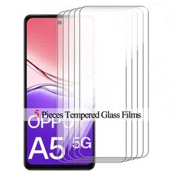 Premium 5 - Pack Tempered Glass HD Screen Protector with Full Glue Attachment - Oppo A5 Pro (Clear - 5Pcs)