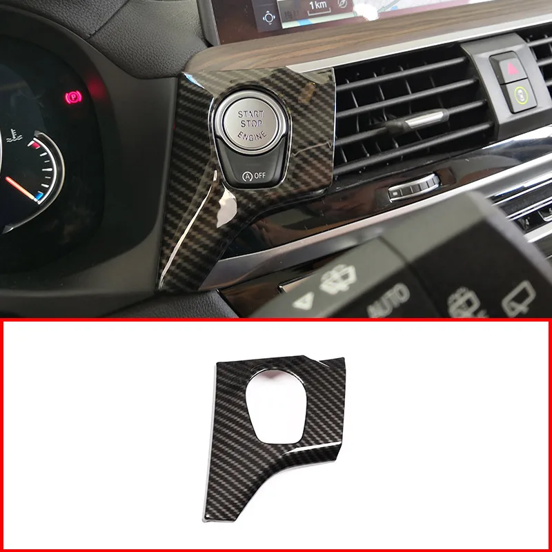 

Carbon Fiber For BMW X3 G01 2018 Year Car ABS Engine Start Button Trim Accessories For Left Hand Drive