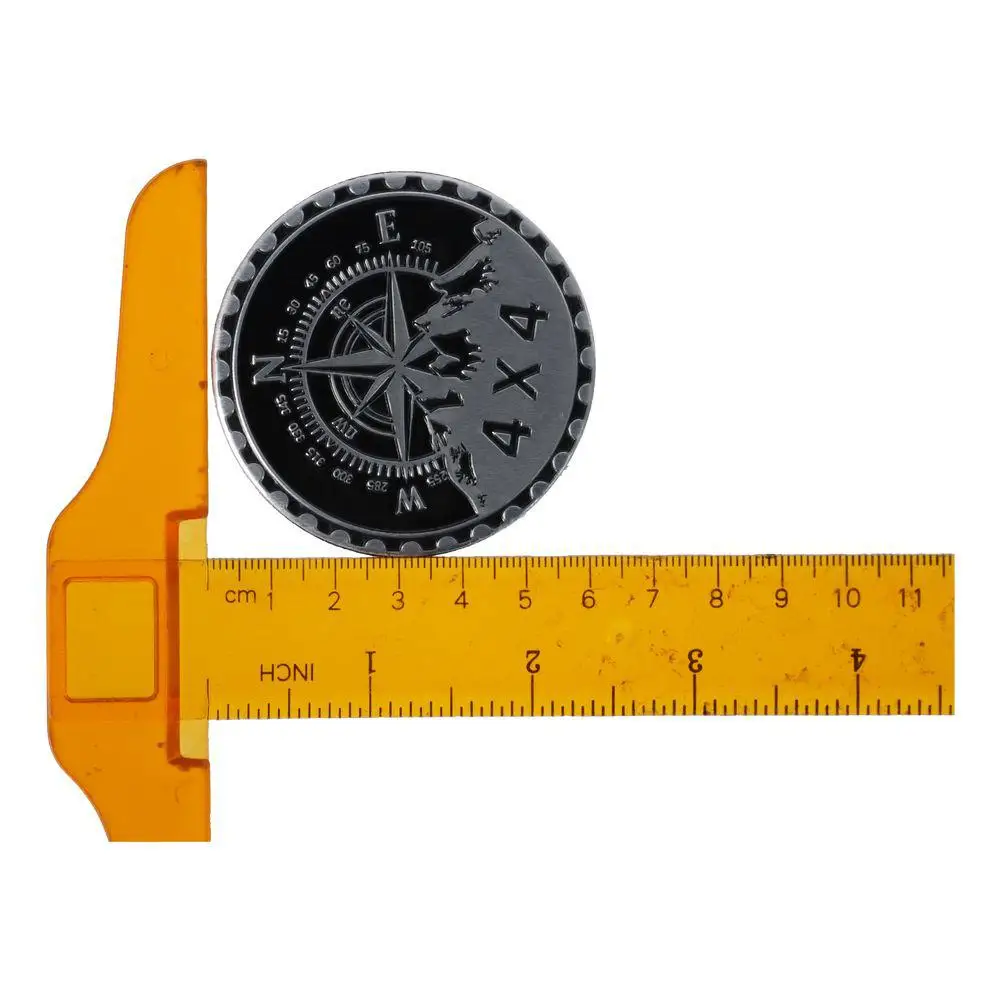 3D Metal Car Emblems , Round Emblem Decals,4 x 4 Metal Automotive Badge for Car, Truck, Motorcycle