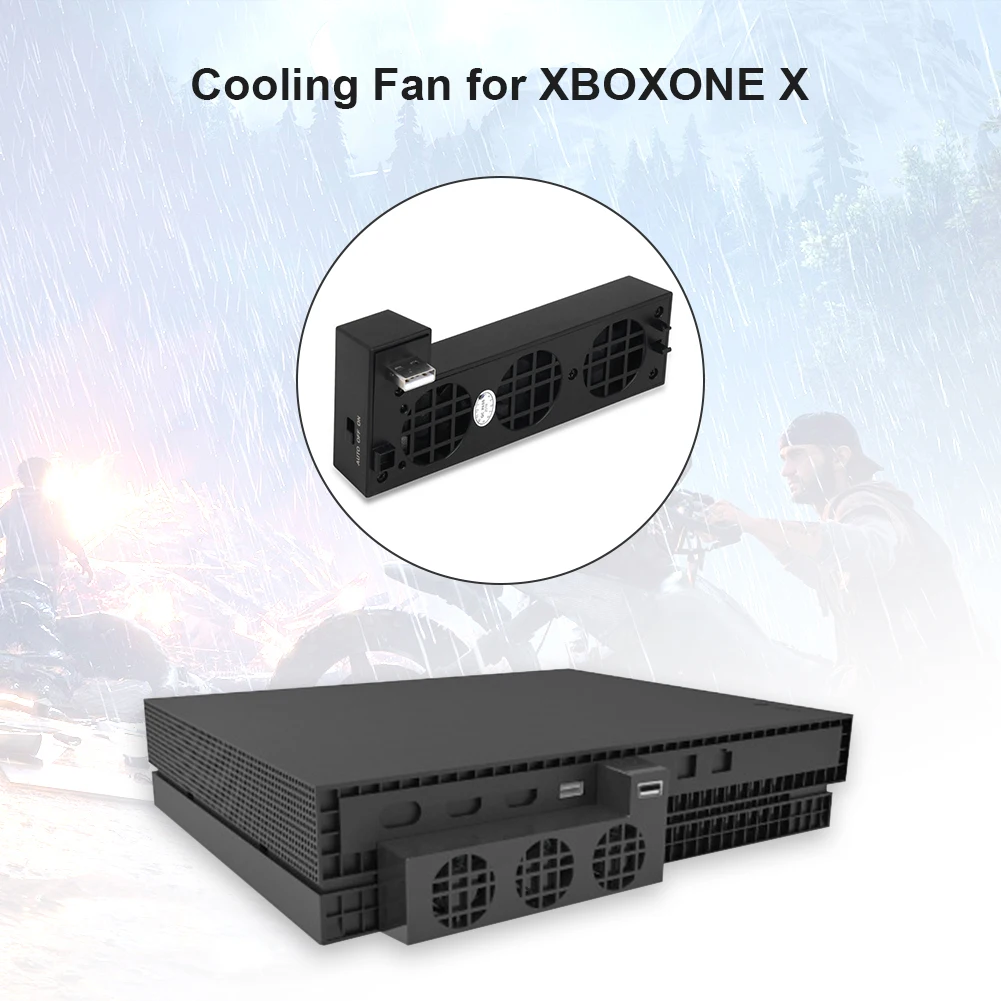 Practical Temperature Control USB Cooling Fan Cooler for Xbox One X Series Game Console Smart Cooler Fan Avoid High Temperature