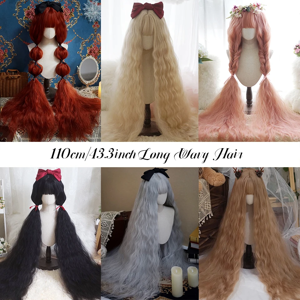 White Synthetic Curly Wig with Elf Ears for Women Costume