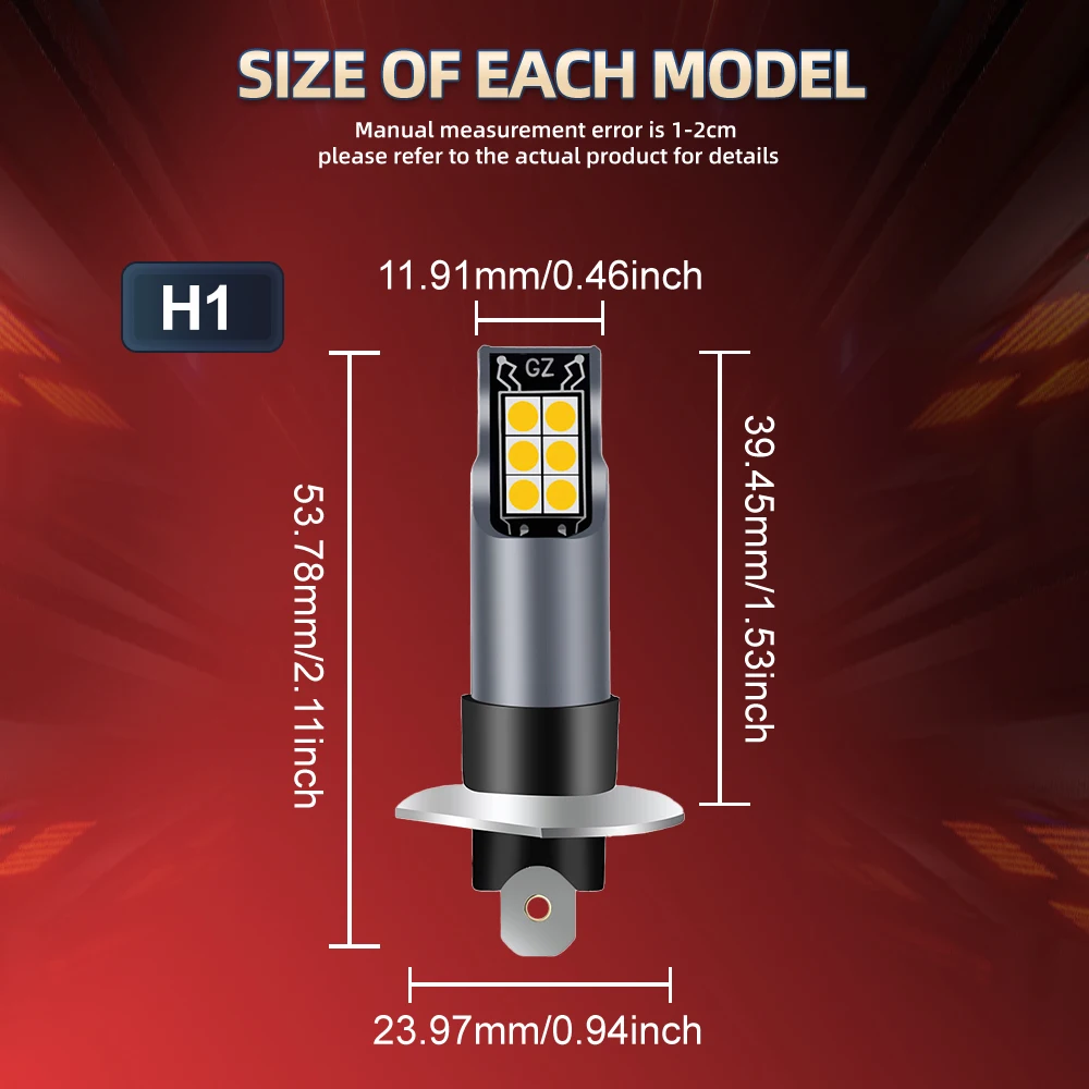 2x 무선 3000K 노란색 LED 전면 안개등 VW NEW BEETLE (9C1, 1C1) 해치백 2001 2002 2003 2004 2005 자동 안개등 전구