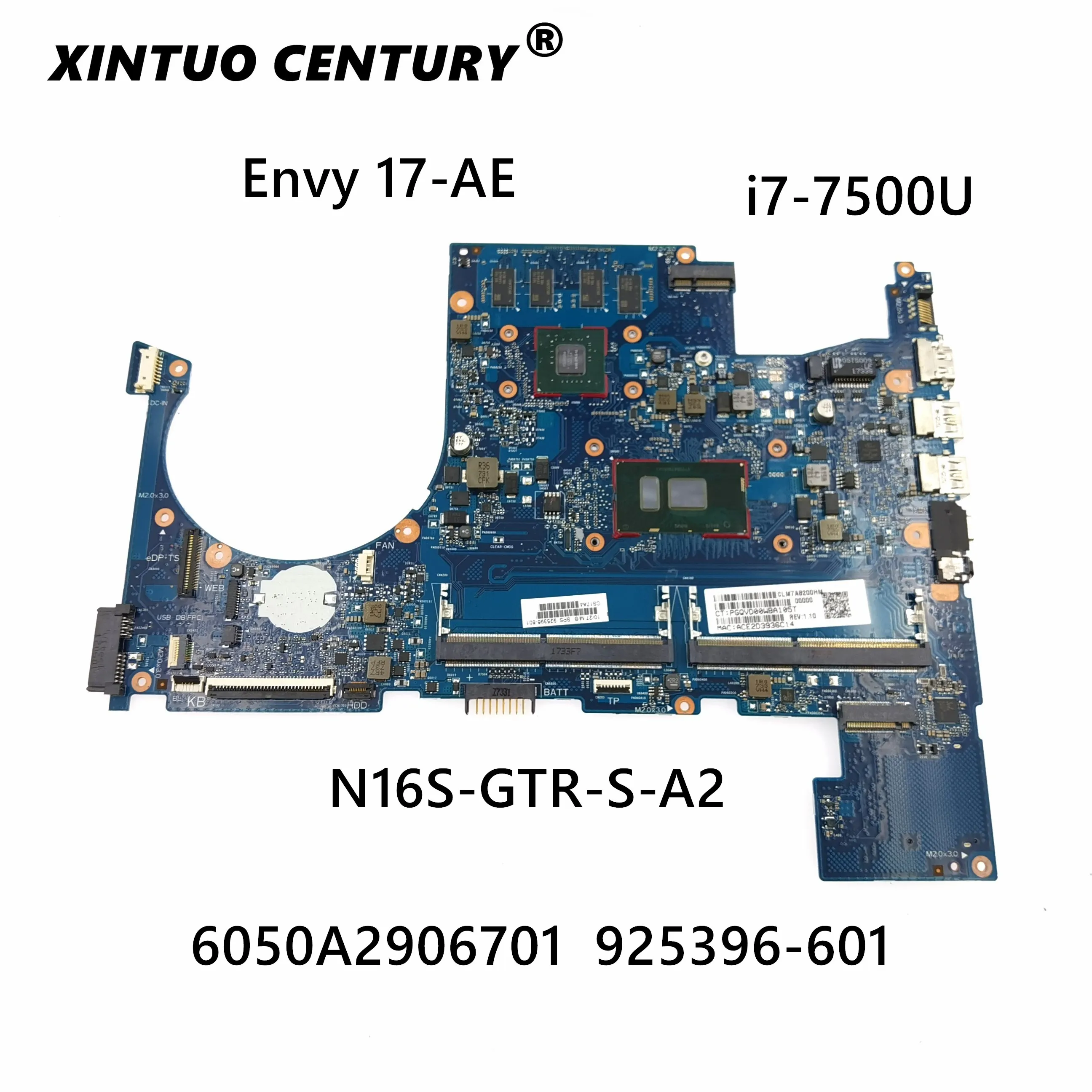 

Материнская плата для HP Envy 17-Ae 17-Ae015NA i7-7500U 925396-001, материнская плата P/N 925396-601, 100% рабочий