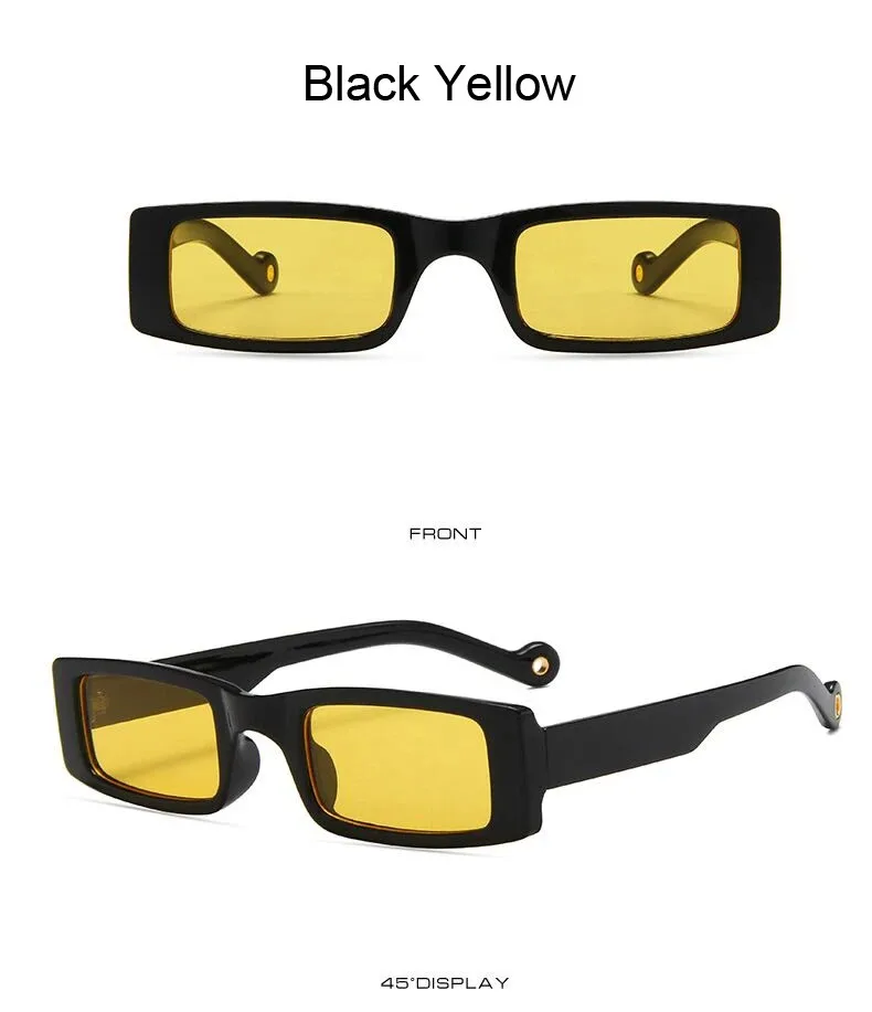 Neue rechteckige Sonnenbrille Frauen Mode kleinen quadratischen Rahmen Vintage Marke Sonnenbrille Männer Schatten Retro klar grün oculos uv400 – Detail 7
