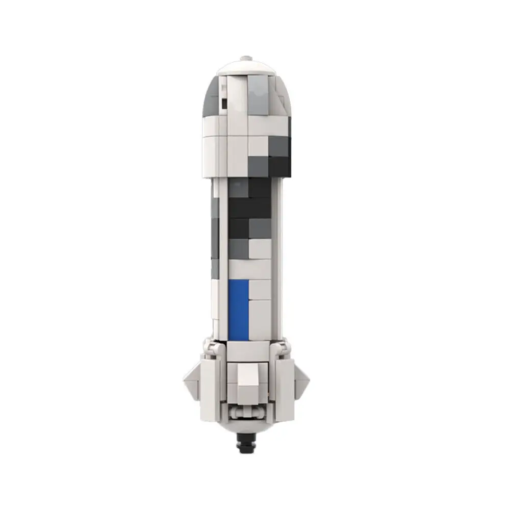 

Suborbital Manned Rocket with Crew Compartment 190 Pieces 1:110 Scale MOC Build
