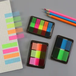 Boîte à dessin créative fluorescente, Post It, étiquette d'instruction pour étudiant, papeterie en papier pour carnet de notes 