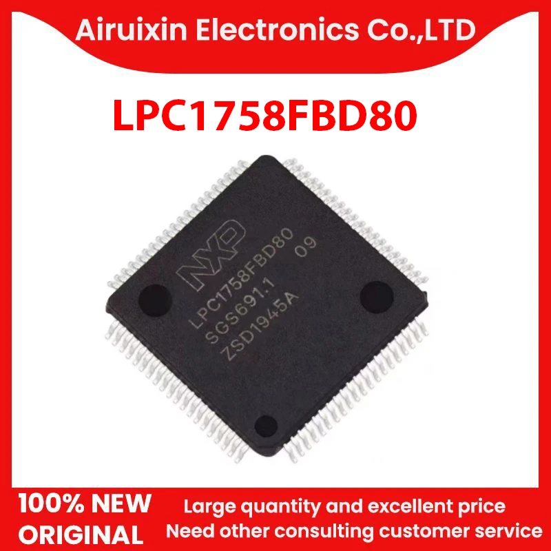 

100% новые и оригинальные LPC1758FBD80 TQFP80 1 шт./лот