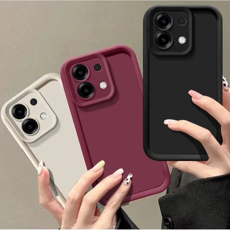 Retro Skin Feel Frosted Point Bumper Protector Square Phone Case