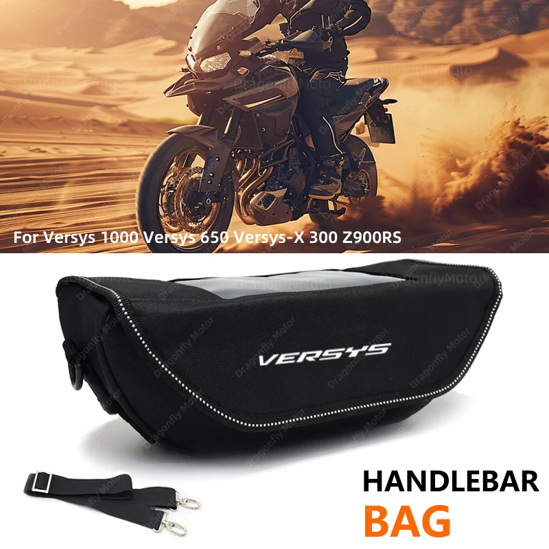 Universal Waterproof Motorcycle Handlebar Bag - Fits Kawasaki Versys, Suzuki V-Strom, Triumph Tiger - View #6