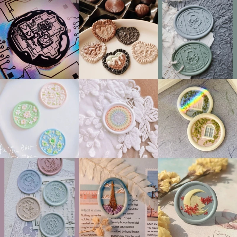 3D stamp copper head fire seal fine carving multi-layer seal head special-shaped relief envelope wedding invitation gift