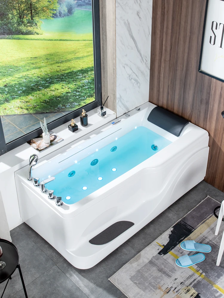 Bathtub big waterfall Surf massage Smart constant temperature heating small adult home bathtub Jacuzzi 2