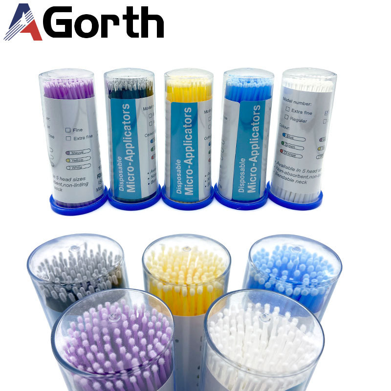 Dental Disposable Micro Applicator Adhesive Bendable Brush Cotton Swab Dentistry Materials Extension Tool
