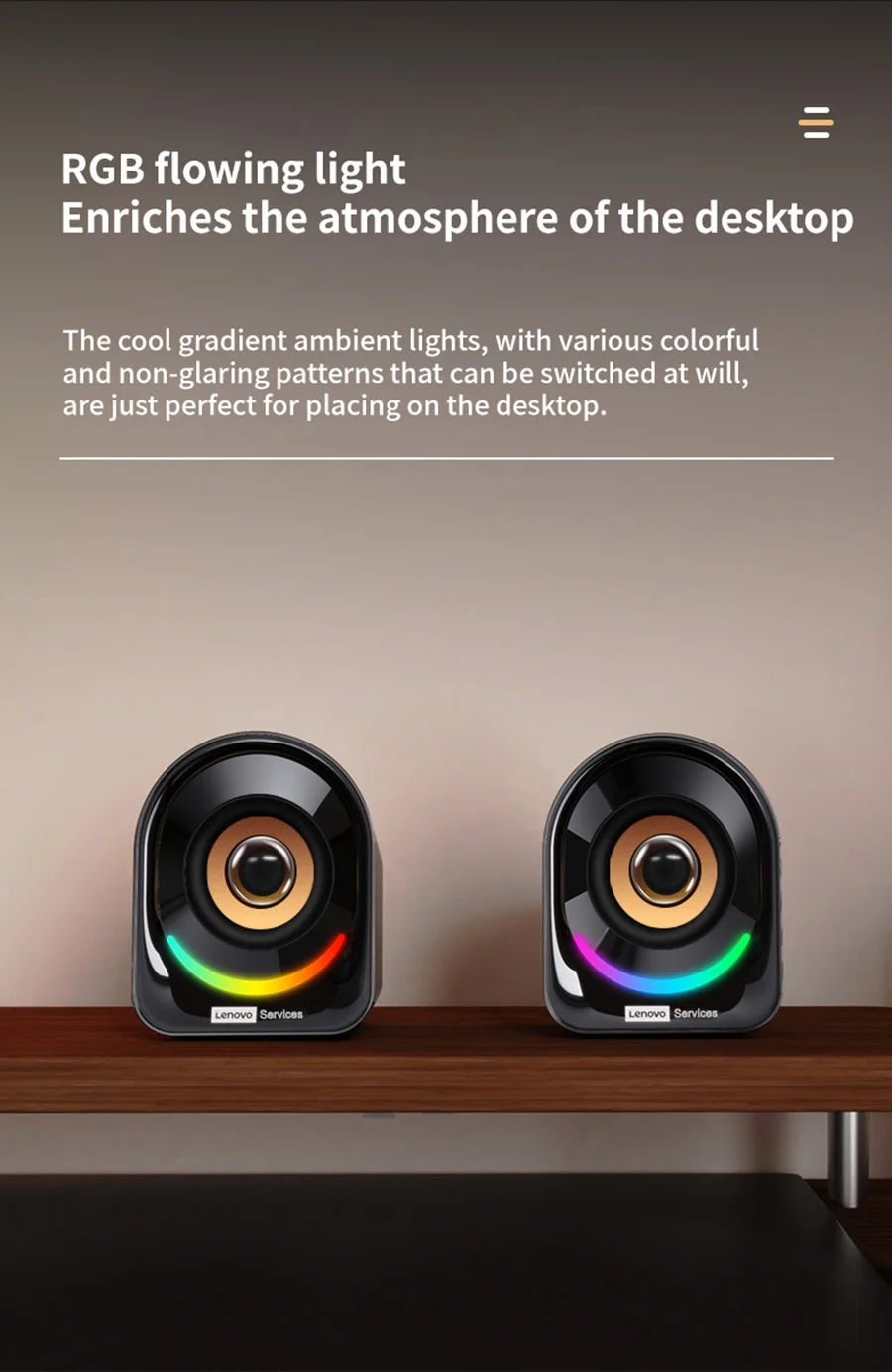 Lenovo Tragbarer Mini Kabelgebundener Desktop-Lautsprecher Multimedia-Audiosystem Mit Verbessertem Bass Klarer Klang Für Pc Laptop Sbbcfe2A33Ca14528A19496Bd5Aecd17Bj