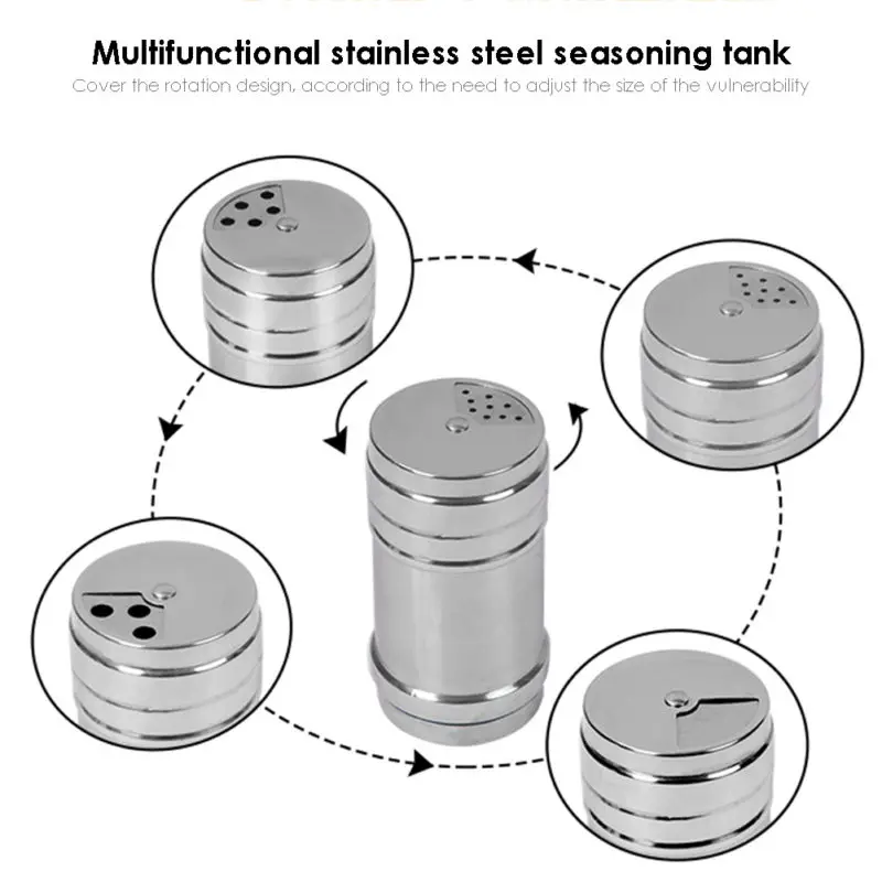 

New Suitable Useful Parts Quality Shaker Travel Home Kitchen Salt Seasoning Tool Gadget Pepper Stainless Steel