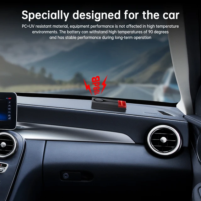 Wsdcam Car Alarm Remote Control Auto Vibration Alarm Anti Theft Security System Door Window Alarm Light and Sound Burglar Alarm 3