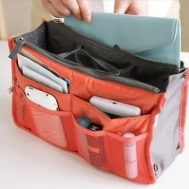 Szervező Beillesztő Táska Női Nejlon Utazási Betét Kézitáska Pénztárca Nagy Bélés Smink Kozmetikai Taci Tasak