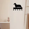 Longhaired Dachshund Dog - Key Hooks & Keychain Holder - 6 inch Metal Wall Art -Perfect Gift for Dachshund Lovers 4