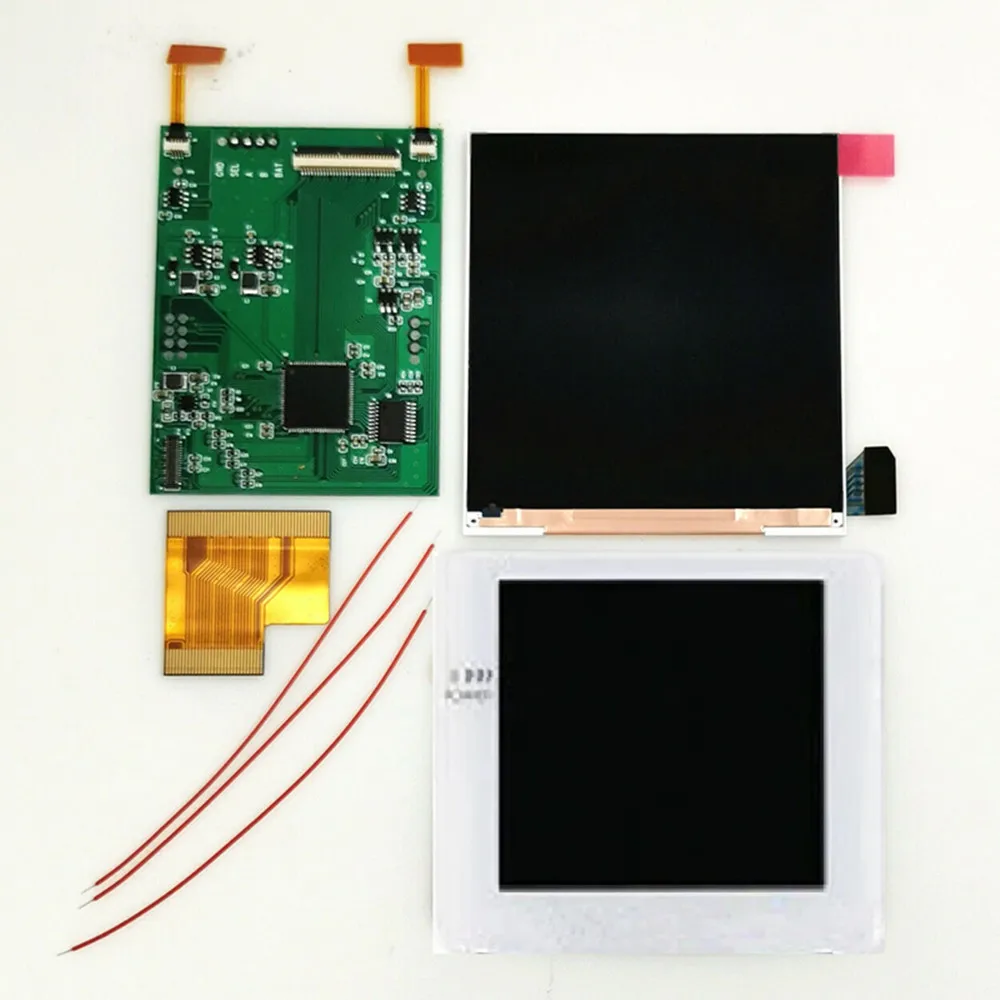 White Glass Len Super OSD Q5 Version RIPS LCD Screen Kit With Pre-cut Clear White Housing Shell Case For Game Boy Color GBC