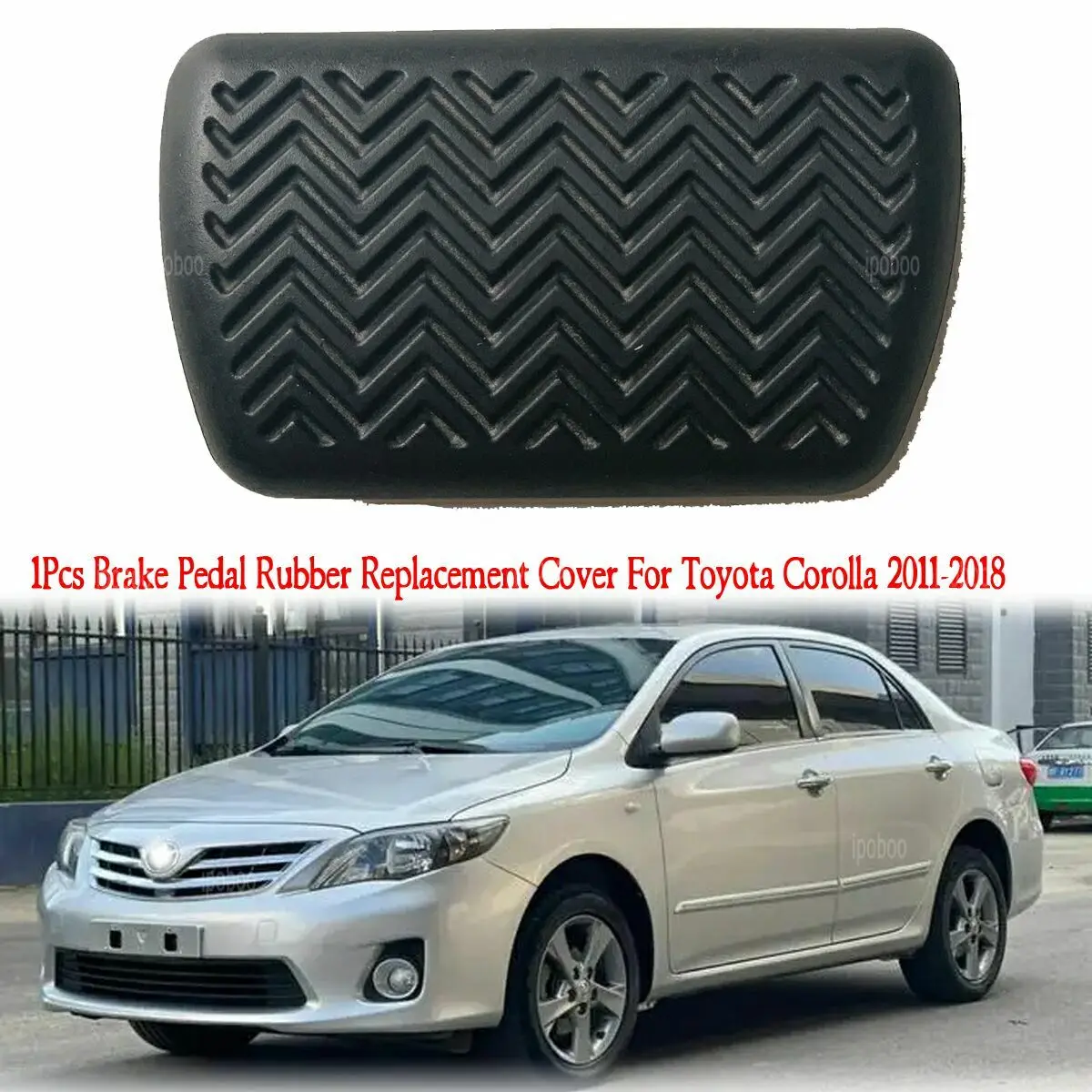 Brake Pedal Cover For Toyota Corolla 2011- AT 1PCS Rubber Replacement Brake Pedal Pads Cover car accessories car pedals pedal cover