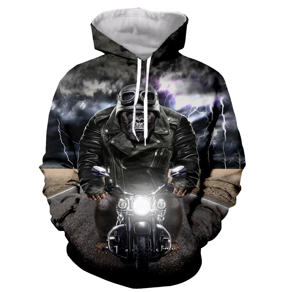 Motorrad Motocross Gedruckt Hoodies für Männer Neue Mode Lange Ärmel 3D Sport Sweatshirts Jacke Übergroße Kleidung – Detail 7