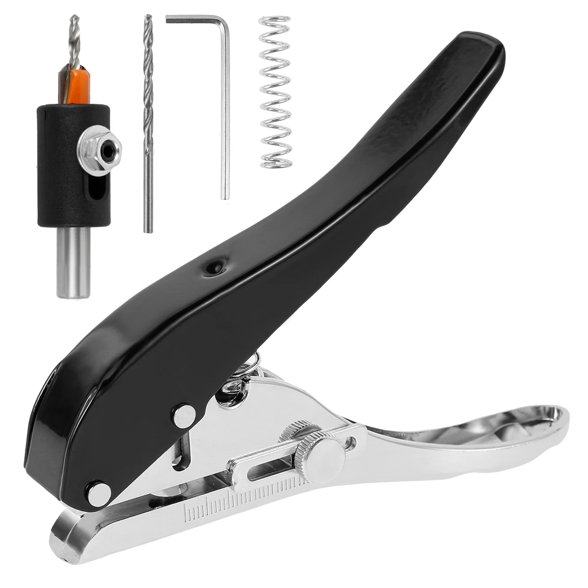 1/8 inch Hole Punch, Single Hole Punch for ID Cards Heavy Duty Hole Punch,  Paper Punch Portable Hand Held Long Hole Punch Small Hole Puncher for Paper