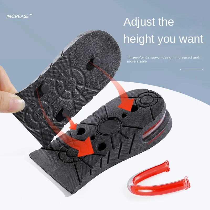 Shoe Insoles 3-6cm Height Increase Insoles for Men Women Elevator Shoes Cushion Unisex Sneakers Heel Lifting Insert Heighten Half Insoles