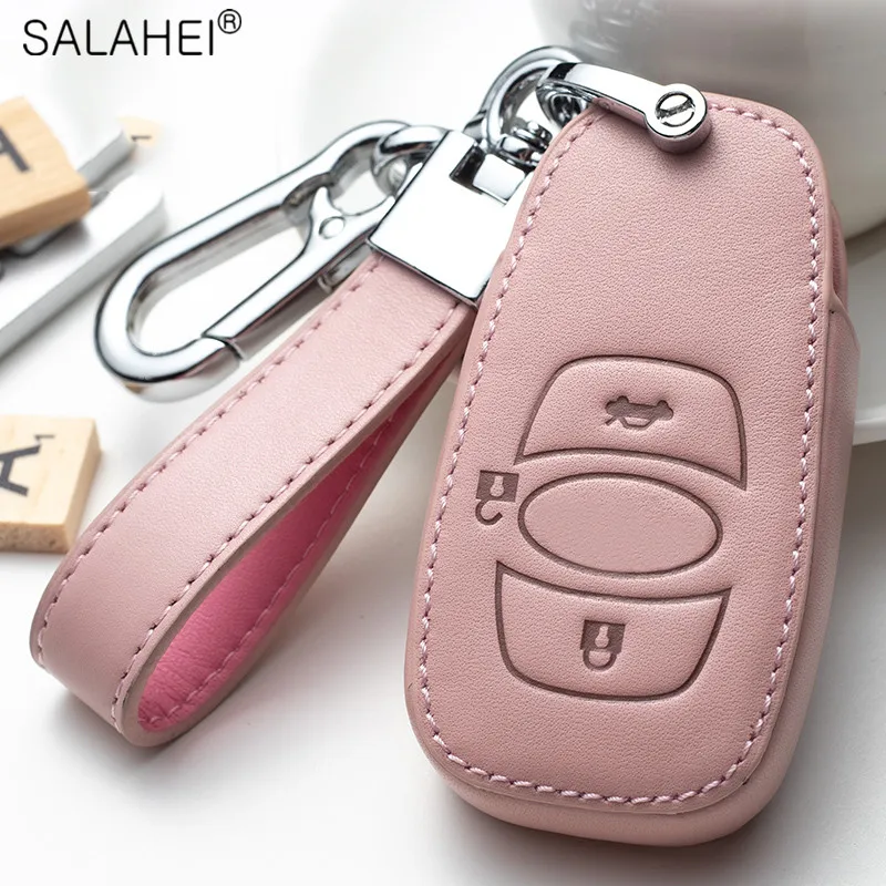 Leather Car Key Remote Cover For Subaru BRZ Forester Legacy